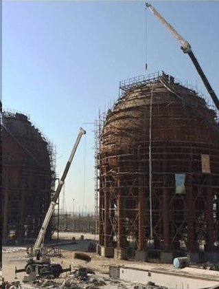 مخازن ذخیره و کروی شرکت پتروپالایش کنگان