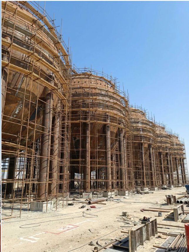 نصب پنج دستگاه مخازن کروی پتروشیمی هرمز خلیج فارس